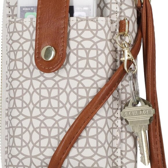 Jacqui RFID Crossbody Wallet for Women, Vegan Leather Small Travel Handbag with - Picture 1 of 5